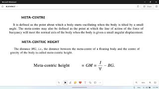 Meta center meta centric height and stability01 [upl. by Nessy]