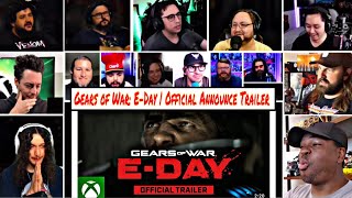 Gears Of War EDay Official Announce Trailer REACTION MASHUP [upl. by Ardnaskela368]