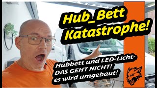 HubBett Katastrophe am Ford Wohnmobil Kein LED Licht im Camper wir bauen um Wohnmobiltechnik [upl. by Romie]