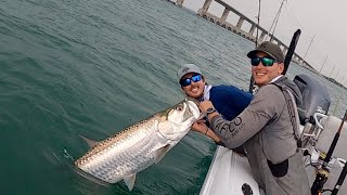 TARPON Fishing at FLORIDA KEYS Bridges [upl. by Aneleairam678]