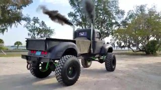 Walk Around 12v Cummins Rat Rod on 46s [upl. by Aynatal561]