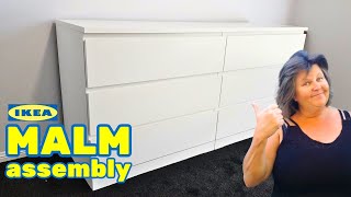 How to assemble the Ikea MALM 6 drawer dresser [upl. by Lingwood223]