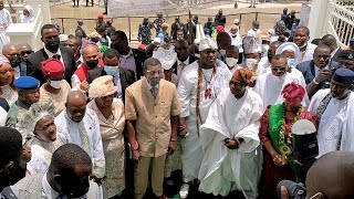 OBASANJO OONI OF IFE PASTOR ADEBOYE AT REV ESTHER AJAYI GRAND OPENING OF LOVE OF CHRIST CHURCH [upl. by Henley]