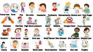 Illnesses and Treatments In English  Health and Diseases Vocabulary [upl. by Luben258]