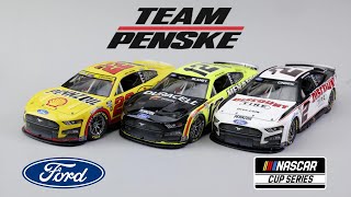 Build Review  Salvinos JR Models Team Penske Ford Mustangs 212 22 [upl. by Airoled]