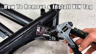 How to remove and install a motorcycle VIN tag [upl. by Ahsinoj]