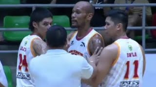 Kelly Nabong Ejected after Scuffle with Arvie Bringas  Bataan vs Davao Occ [upl. by Razal]