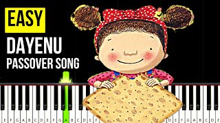 Dayenu Passover Song Easy Piano Tutorial For Beginners  Learn To Play Piano and Keyboard [upl. by Siramay]