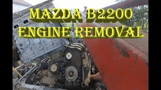 Removing Mazda B2200 Engine For The Kia FE3 Swap [upl. by Nita]