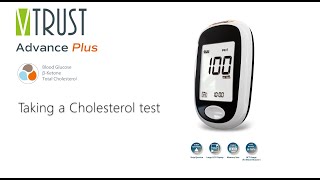 Advance Plus Strips Total Cholesterol Test Operational Tutorial [upl. by Emlin129]