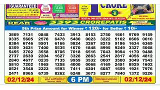 NAGALAND Lottery SAMBAD DEAR EVENING 6PM RESULT TODAY 02122024 STATE DEAR LOTTER [upl. by Bower]