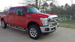 West TN 2016 Ford F250 HD Lariat Race Red 6 2L V8 Gas Off Rd used for sale info www sunsetmotors com [upl. by Nahshon866]