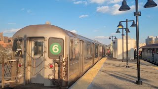 New York City Subway R62A 6 trains at Parkchester–East 177th Street HD [upl. by Nahta]