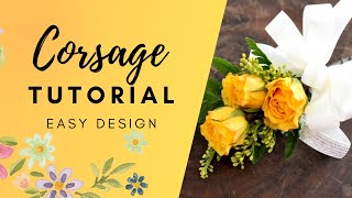 How to make a corsage  EASY [upl. by Dnartreb211]