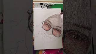 Commission done painting pointillism art commission shortvideo sketch [upl. by Namlas]