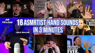 18 Asmrtist 3 Minute Hand Sounds \u00100 tingles ✋ [upl. by Nnael]