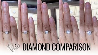 Diamond Size amp Price Comparison 05 075 1 15 2 Carat Diamond Ring [upl. by Loveridge438]