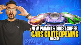 PAGANI AND GHOST SUPERCAR LUCKY SPIN REACTION  CRATE OPENING BGMI [upl. by Burney]