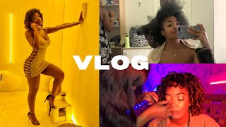 VLOG getting a weave  behind the scenes of shooting Dalilah at RTE records  Namibian YouTuber [upl. by Aitnahc]