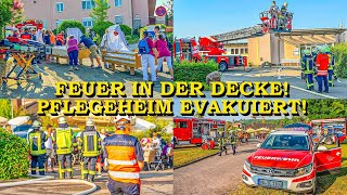 EVAKUIERUNG NACH FEUER IN PFLEGEHEIM  BRAND IN DECKE   33 BEWOHNER GERETTET  FEUERWEHR [upl. by Leryt]