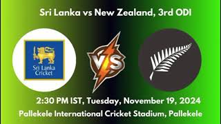 SRI LANKA VS NEW ZEALAND 3RD ODI MATCH2024 TOSS PREDICTION SRI LANKA VS NEW ZEALAND WON WIN TOD TOSS [upl. by Onailime120]