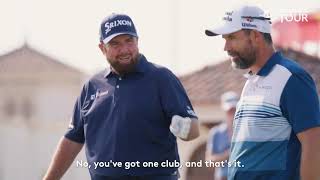 Pádraig Harrington vs Shane Lowry Chipping Competition  2022 Abu Dhabi HSBC Championship [upl. by Alam776]