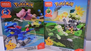 Totodile vs Snubbull amp Chikorita Vs Cyndaquil Set l Mega Construx Pokemon [upl. by Alue836]