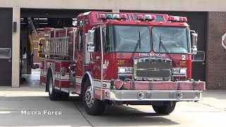 FIRE Oak Lawn IL Fire Dept Engine 2 amp Med 2 Responding [upl. by Sewole421]