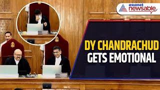 CJI DY Chandrachud Gets Emotional in Farewell Ceremony [upl. by Hgielsel]