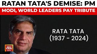 Ratan Tata Passes Away PM Modi Pays Tribute Maharashtra Declares Mourning Day [upl. by Aina]