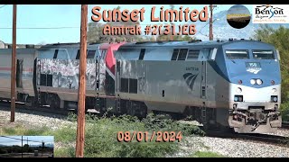 Amtrak 2 31 Sunset Limited 158167 x 7  08012024 [upl. by Ahtnamys656]