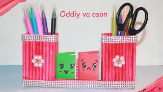 Qogozdan qalamdon yasashQalamdon yasash oddiy va oson [upl. by Jenette]