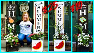 DIY 4 Foot Front Porch Home Sign Planter [upl. by Etram]