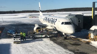 Landing In Rovaniemi Finnair Winter 2023 [upl. by Ayekahs]