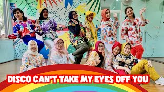 DISCO CAN’T TAKE MY EYES OFF YOU  Beginner  Choreo  Miske Findriani Paduli INA  June 2024 [upl. by Eifos]