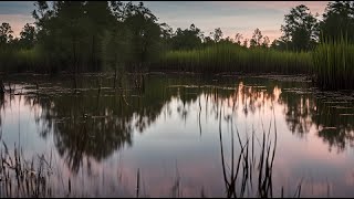 Nighttime Symphony Swamp Sounds with Frogs amp Crickets 🎶  Sleep Therapy [upl. by Ecinahc73]