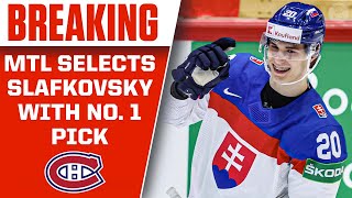 Montreal Canadiens Select Juraj Slafkovsky No 1 overall in NHL Draft  CBS Sports HQ [upl. by Noreg]