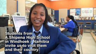 Students from AShipena High School in Windhoek  Namibia invite us to visit them and their county [upl. by Tyre]