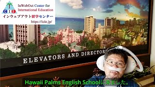 【ハワイパームスイングリッシュスクール】Shuhei from InWebOut Inc visited Hawaii Palms English School【インウェブアウト留学センター】 [upl. by Sarid]