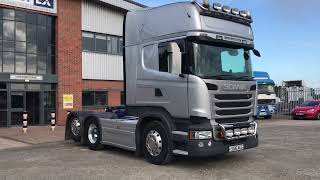 SCANIA R490 EURO 6 TOPLINE 6X2 TAG AXLE TRACTOR UNIT 2016 SG16 AEG [upl. by Misti]