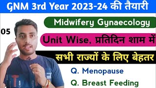 Menopause amp Breast Feeding GNM third year Daily Class Video 05 Midwifery amp Gynaecology 202324 [upl. by Egan]