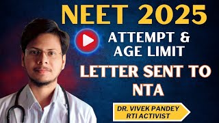 NEET 2025 Eligibility Criteria  NEET 2025 latest news today  by Vivek Pandey [upl. by Aihsakal]