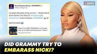 Did Grammys Try To EMBARASS Nicki Minaj Fans Thinks So  Grammy 2024 [upl. by Lihcox612]