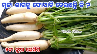 ମୂଳା ଶାଗର ୨ଟା ନୂଆ ରେସିପି ପଖାଳ ଭାତ ହେଉକି ଗରମ ଭାତ ସବୁଥିରେ ଭଲ ଲାଗିବMula Saga  2 Radish Leave Recipe [upl. by Ellahcim]