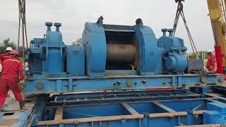 DRAWWORK RIG UP DRILLING RIG OILFIELD OIL ampGAS PETROLEUM BLOWOUT OIL INDUSTRY BLOWOUT DRILLPIPE COIL [upl. by Bik]