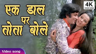 Ek Daal Par Tota Bole Ek Daal Par Maina 4K  Mohd Rafi Lata Mangeshkar Song  Shashi Kapoor Mumtaz [upl. by Jdavie]