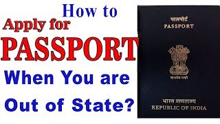 How to apply Indian passport Online when you are out of home state [upl. by Yblek]