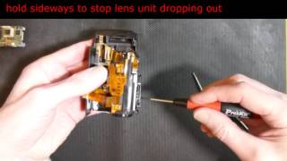 Panasonic SDRH85 camcorder dismantledisassembly display fault repair [upl. by Sillyrama681]