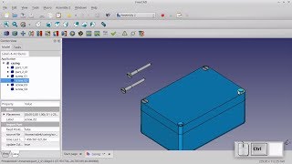 Freecad course  Assembly example plastic casing [upl. by Alyk]