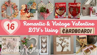 16 Romantic and Vintage Valentine DIY’s Using CARDBOARD [upl. by Georgie]